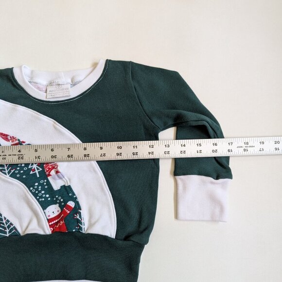 Handmade Winter Toddler Christmas T-Shirt Size 2T Green Red U.S. Made - Picture 6 of 8